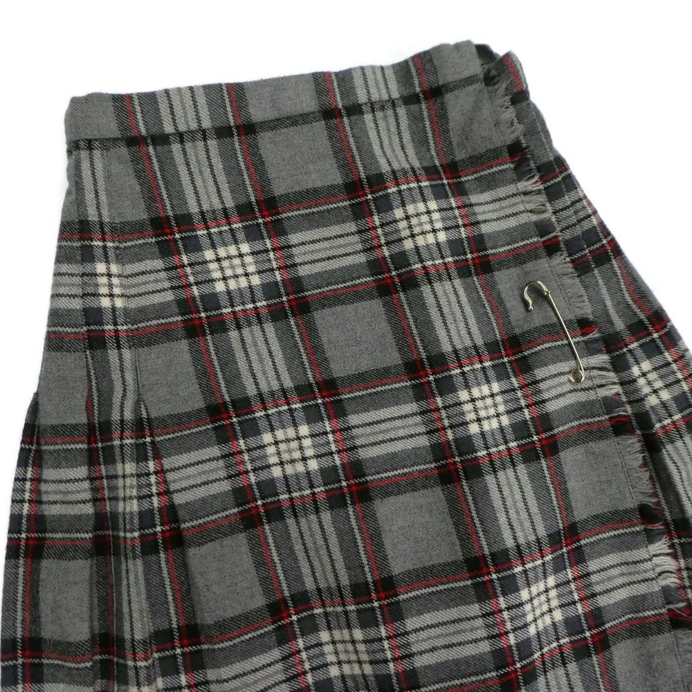 Vintage 70s Skirt New WooL Plaid Pleated Midi Moffat Woolens Fringe SCoTLaND 4